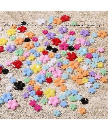 Maicodes Nail Charms for Acrylic Nails 3D Acrylic Flower for Nails  With Gold and Silver Beads for Nail Art Accessories DIY Ladies Jewelry Decorations Nail Art Supplies (Flower - B) Flower - A - Buy Online on SooperMarket.com