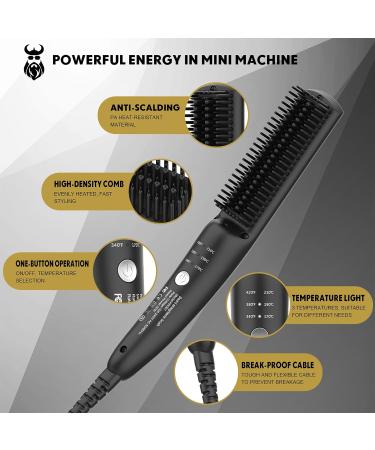 VIKICON Beard Straightener - Fast Heating Comb for Men, Ionic Lightweight Design for Styling Long & Short Beards - Buy Online on SooperMarket.com
