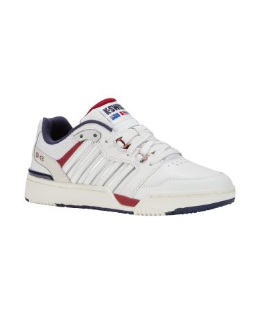 K-Swiss Men's Si-18 Rival Tennis Shoes Sneakers White 45 EU 45 EU Brilliant White Tibetan Red Peacoat