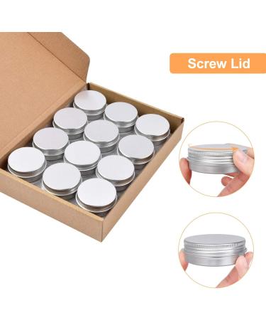 Sopito Aluminum Tins - 24 Pack 60ml Empty Round Tins for Lip Balm Cosmetics Mini Candles & Crafts - Buy Online on SooperMarket.com