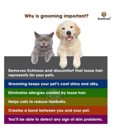 SunGrow Deshedding Brush for Short-Haired Pets - 2.5 Stainless Steel Blade Comb for Dogs, Cats, Puppies, Kittens, and Small Animals - Grooming Tool for Shedding Control - Buy Online on SooperMarket.com