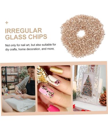 PLAFOPE 1 Nail Gravel Accessories for Nail Accessories Crushed Decor for Nail Art Diamond Drawing Charms Irregular Nail Charms Nail Art Supplies Nail Art Decors Glass 20.00X12.00X2.00CM Golden - Buy Online on SooperMarket.com