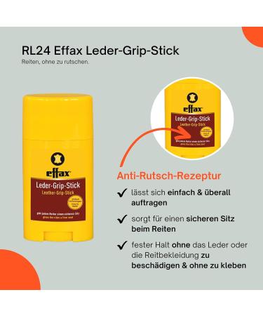 Effol-Effax Leather Grip Stick | 50ml Habtstick for Secure Seat | Non-Gluing Pick-Up Cream with Anti-Slip Formula | International Shipping Available - Buy Online on SooperMarket.com