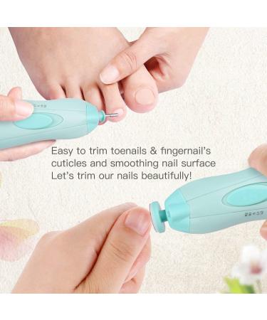 Baby Nail File Clipper Trimmer with Light - Electric & Professional Safe Baby Manicure Set in Green - Buy Online on SooperMarket.com