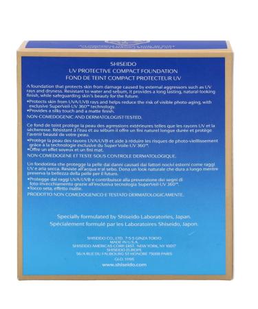 Shiseido Sun Protective Compact Foundation SPF 30 - Unisex Sun Makeup 12g - Ideal for All Skin Types - Buy Online on SooperMarket.com