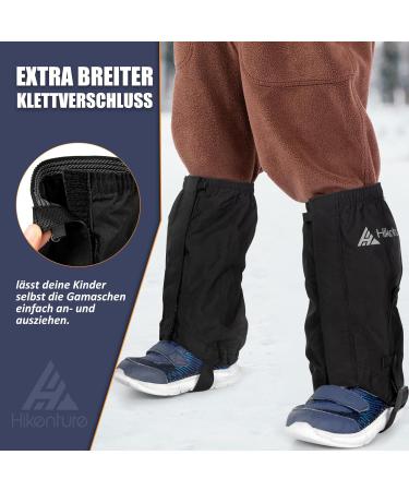 Hikenture Children's Waterproof Gaiters for Winter Hiking - Snow Leg Protection - Durable Black Gaiters for Kids - Buy Online on SooperMarket.com