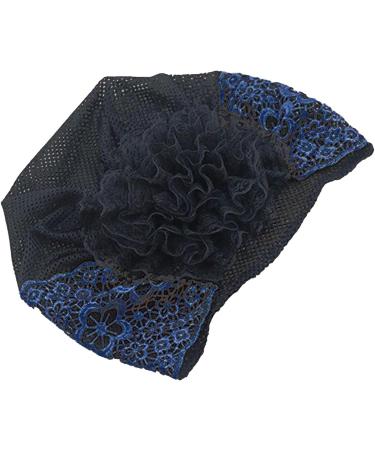Dranng Lace Hairband Headwrap Lace Elastic - Pearl Lace Stretch Headbands Cloth Elegant Headband Women Hair Accessories Navy Blue - Buy Online on SooperMarket.com