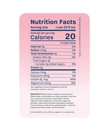 Recess Mood Magnesium Supplement Drink Strawberry Rose 12oz - Pack of 12 | Calming Beverage - Buy Online on SooperMarket.com