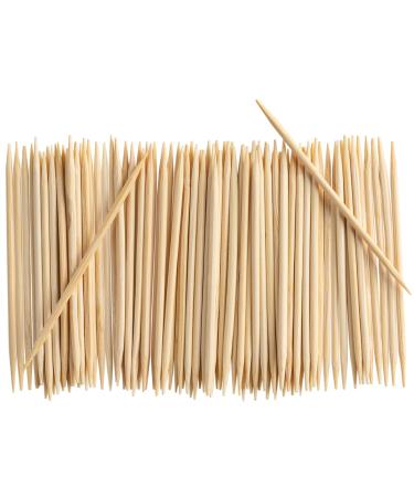 2000 Count Bamboo Wooden Toothpicks - Wood Round Double-Points Teeth Tooth Picks