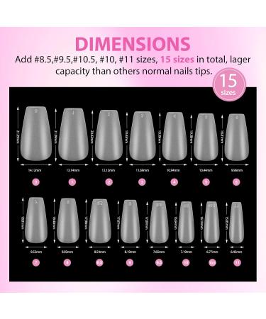 Saviland Soft Nail Gel Tips - 480PCS Short Coffin Full Cover Matte False Nail Tips for DIY Nail Art & Extensions - Perfect Valentine Gift - Buy Online on SooperMarket.com