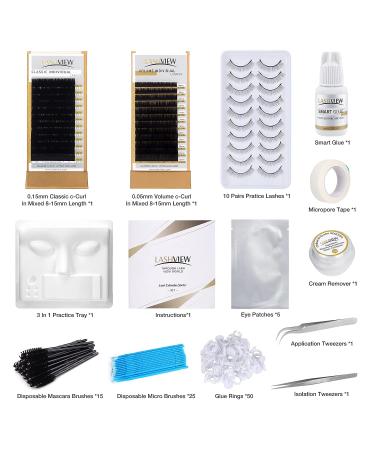 LASHVIEW Eyelash Practice Kit for Beginners - Includes Individual Lashes, Glue, Tweezers, and Training Lashes - Buy Online on SooperMarket.com