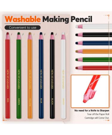 Rustark 32 Pcs Tailoring Marker Set - Fabric Marker Chalk, Disappearing Ink Pen, Sewing Marking Pencil for Quilting, Sewing, Dressmaking - Buy Online on SooperMarket.com