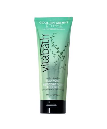 Vitabath Cool Spearmint & Thyme Body Wash Moisturizing Bath & Shower Cleanser & Skincare Radiant Detox & Restore Nourishing Body Polish - Cruelty-Free  Paraben-Free - 10 oz Cool Spearmint & Thyme 10 Fl Oz (Pack of 1)
