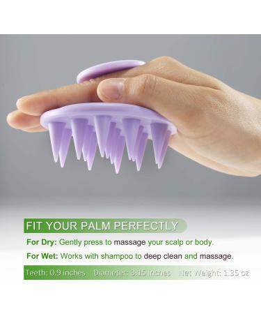Bestool Hair Scalp Massager Shampoo Brush - Soft Silicone Bristles, Exfoliating Scrubber for Dandruff Treatment, Hair Growth, Stress Relief - Purple - Buy Online on SooperMarket.com