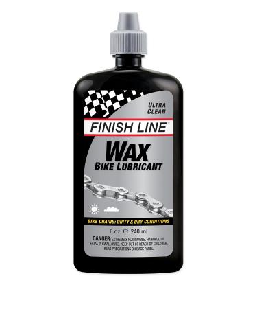 Finish Line Wax Bicycle Chain Lube Drip Squeeze Bottle 8oz Bottle