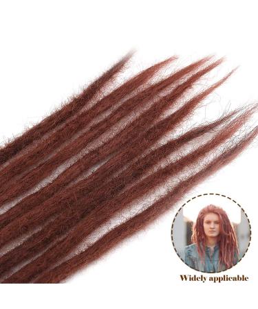 10PC No LIFE 50cm Black to Ginger Red Dreadlock Extensions | Synthetic Dreadlock Accessories for Men & Women | Jamaican Punk Hip-Hop Reggae Hair Wigs - Buy Online on SooperMarket.com