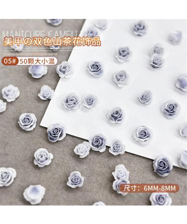 50Pcs 3D Flower Nail Multi Colors Variety Mix Camellia Flower Cute Nail Art For Manicure DIY Craft Jewelry 3d Nail For Acrylic Nails - Buy Online on SooperMarket.com