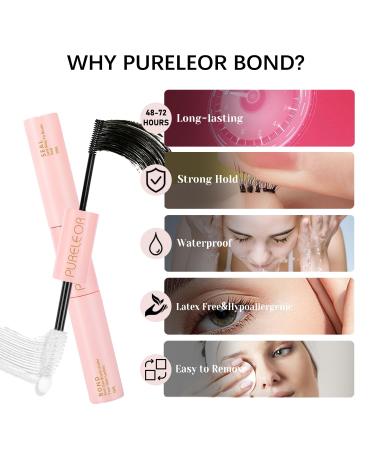 Black Bond Lash Bond and Seal - Strong Hold Cluster Lash Glue | Latex Free DIY Eyelash Extensions | Lasts 48 Hours Waterproof - Buy Online on SooperMarket.com