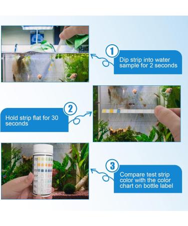Buy 7-in-1 Aquarium Test Strips | 100-Piece Fresh Water & Pond Fish Water Quality Test Set - Measure Hardness Nitrite Alkalinity Carbonate Chlorine pH - Buy Online on SooperMarket.com