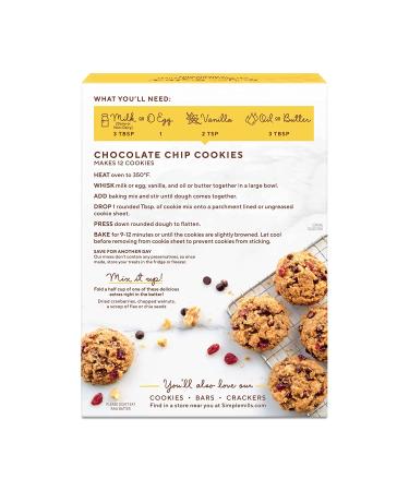 Simple Mills Almond Flour Chocolate Chip Cookie Dough Mix - Gluten Free & Plant Based - 9.4 Ounce - Buy Online on SooperMarket.com
