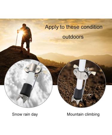 Cane Ice Grip Attachment for Walking Mobility Crutches Non Slip Ice Grip with Durable Steel Tip - Buy Online on SooperMarket.com