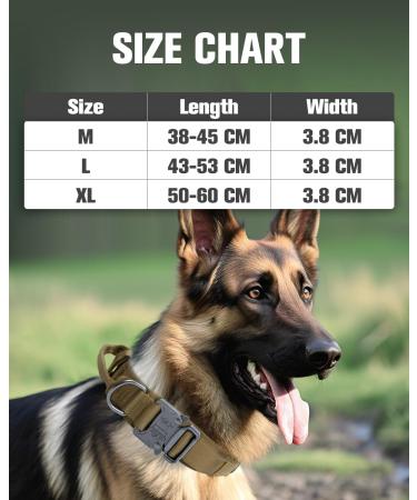 Joyal Tactical Dog Collar | Adjustable Dog Collar with Handle for Medium-Sized Dogs | QR Code Feature | Durable Khaki Design - Buy Online on SooperMarket.com