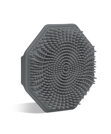 Sud Scrub Antimicrobial Silicone Face Scrubber 1 Pack Gentle Face Exfoliator for Sensitive Skin Eco Friendly Facial Cleansing Brush Exfoliating Face Brush for Men and Women (Charcoal) Charcoal (1-pack)