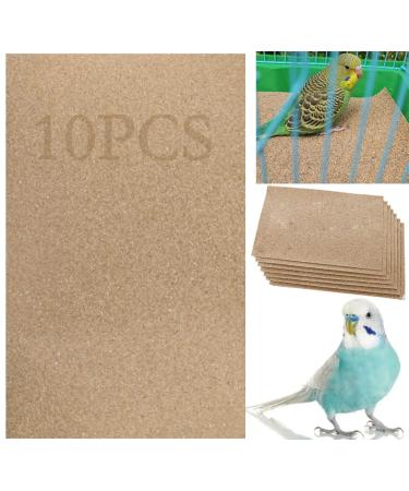 Gravel Paper for Bird Cage,Bird cage Liner Gravel Paper Special for Bird Cage in sea Sand-Great for Hard-Billed Birds Safe& Clean & Easy for Improved Digestion 10" x 16"