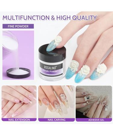 Acrylic Nail Kit - Acrylic Powder Set with Pink White Clear Colors Acrylic Powder and Acrylic Liquid with Acrylic Nail Brush Nail Acrylic Powder Set for Nails Extension Kit Nail Art Pink White Clear 3 Colors - Buy Online on SooperMarket.com