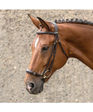 SUNRIDE Hanoverian bridle (Hanover) with reins made of first-class genuine leather for relaxed riding (pony brown) Pony brown