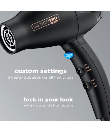 INFINITIPRO BY CONAIR Mighty Mini Compact Lightweight Professional Hair Dryer - Black - Travel Size - Buy Online on SooperMarket.com