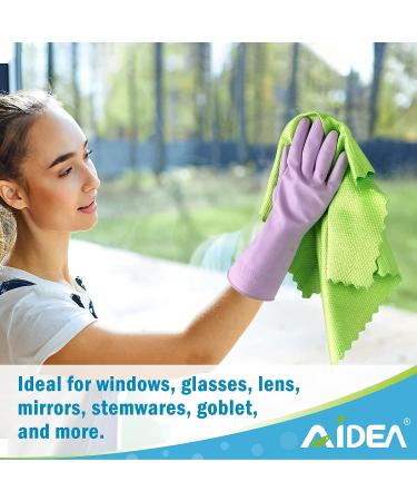 AIDEA Microfiber Glass Cleaning Cloths-8PK  Premium Microfiber Glass and Window Cleaner  Lint Free Quickly Clean Windows  Glasses  Windshields  Mirrors  Stainless Steel-12"x12" - Buy Online on SooperMarket.com