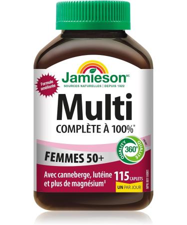 Jamieson 100% Complete Multivitamin for Adult Women 50+ with Cranberry Lutein & Magnesium 115 count (Pack of 1) - Buy Online on SooperMarket.com