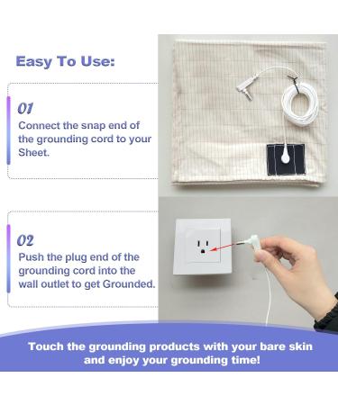Grounding Sheets with Grounding Cord 5% Silver Fiber & Cotton Conductive Sheet for Good Sleep Natural Health (Sheet- 25x52 Inch) - Buy Online on SooperMarket.com