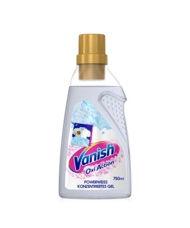 Vanish oxi action power white gel - 1 x 750 ml - stain remover and laundry booster gel without chlorine - for white linen 750 ml (1 -pack) 0.75 liters
