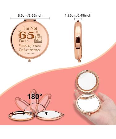 65th Birthday Compact Mirror - Funny Gift Ideas for Women, Grandma, Mom - 1957 Birthday Decorations - Travel Makeup Mirror - Buy Online on SooperMarket.com