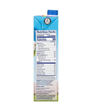 Almond Breeze Dairy Free Almondmilk Unsweetened Vanilla 32oz (Pack of 6) - Vegan, Non-GMO, Unsweetened Vanilla Almond Milk - Buy Online on SooperMarket.com