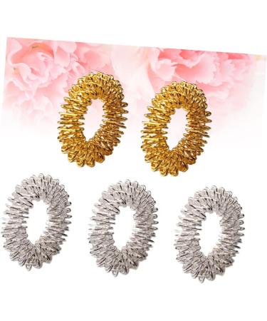 Ibasenice 5-St Spiky Sensory Ring - Acupressure Finger Circulation Toy | Chinese Medicine Massage Device - Buy Online on SooperMarket.com