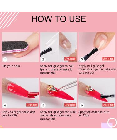 Saviland 15ML 4-in-1 UV Nail Glue Gel for Professional Fake Nails - Curing Required - Buy Online on SooperMarket.com
