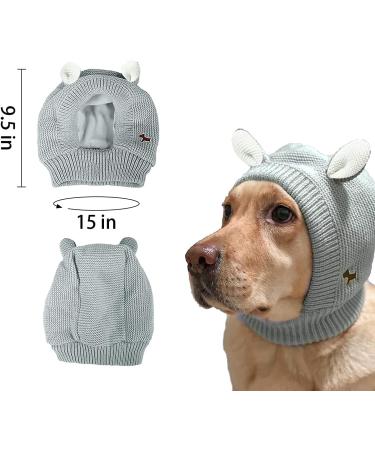 YolentQuiet Ears 2PCS Dog Ear Covers for Anxiety and Noise Protection - Gray+Purple - Medium to Large Dogs - Buy Online on SooperMarket.com