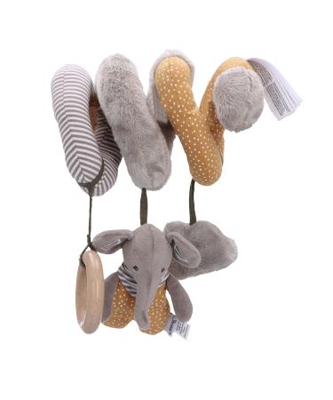 Sterntaler Baby Unisex Toy Spirale Baby Toy Spirale Elefant Eddy - Motoric Toys Wind Species Activity Spirale - Gray Toy Spirals Eddy