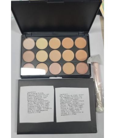 15 Colors Correcting Concealer Palette with Brush Colors Corrector Palettes Long Lasting Moisturizing Cream Contour Makeup Palette - Buy Online on SooperMarket.com