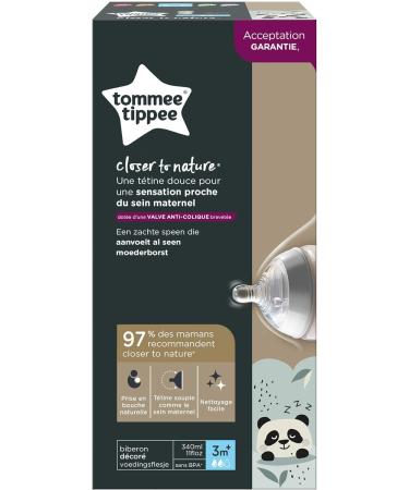 Tommee Tippee Closer to Nature Baby Bottle 340ml - Assorted Pippo le Panda Design - Buy Online on SooperMarket.com