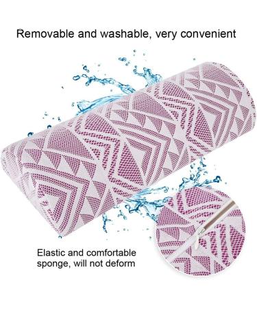 Not Deformed For A Long Time Nail Art Pad Soft Nail Art Hand Pillow for Home Beauty Salon(Purple geometry) - Buy Online on SooperMarket.com