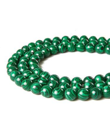 100pcs 6mm Malachite Gemstone Round Loose Beads for Jewelry Making - Buy Online on SooperMarket.com