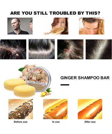 Organic Ginger Hair Shampoo Bar Ginger Shampoo Soap Nourishes and Controls Oil Hair for All Hair Types (B-3PCS) - Buy Online on SooperMarket.com