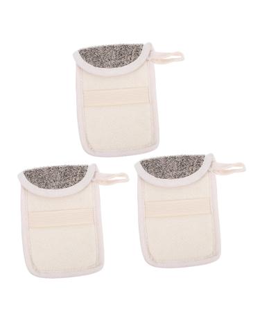 Baluue 6 Pcs Handmade Soap Storage Bag Sponges for Bathing Natural Sisal Soap Pouch Hanger Foam Black Flax