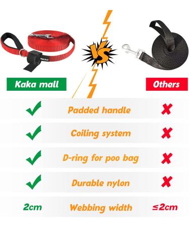 Pettom Drag Line for Dogs - 6m/10m/15m Robust Dog Leash with Padded Handle | Durable Nylon Training Line | Perfect for Cross-Country Practice - Buy Online on SooperMarket.com