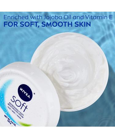 NIVEA Soft Cream 3 Pack - 6.8 Oz Jars - Refreshing Moisturizing Cream for Body, Face, and Hands - Buy Online on SooperMarket.com