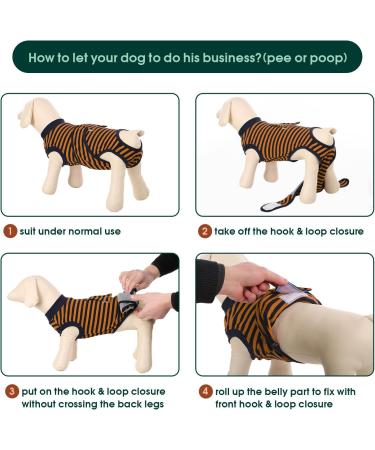 Kuoser Dog Body Post-Op for Male & Female Dogs - Breathable & Leakage Protection - Anti-Licking Recovery Suit (Brown Size M - 1 Pack) - Buy Online on SooperMarket.com